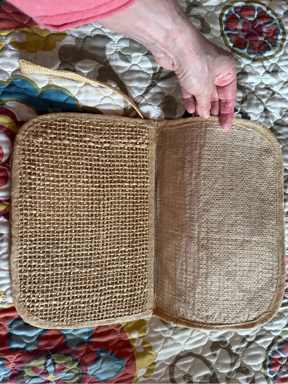 Woven Straw Clutch purse - Picture 3 of 5